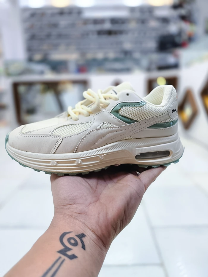 کفش اسپرت زنانه پوما رنگ کرم سبزپاستیلی